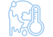 Climate Change Icon in light blue