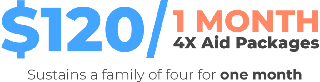 $120 for 1 month supply for a family of four - Illustration